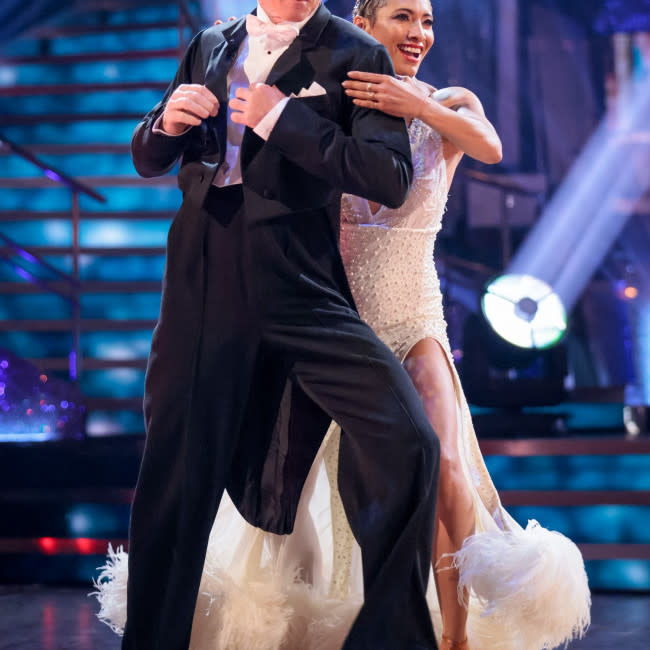 Greg Wise and Karen Hauer credit:Bang Showbiz