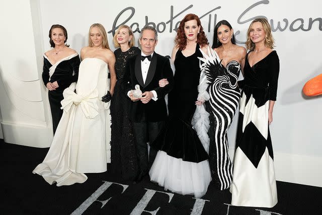 <p>John Nacion/getty</p> Diane Lane, Chloë Sevigny, Naomi Watts, Tom Hollander, Molly Ringwald, Demi Moore and Calista Flockhart at the premiere of "Feud: Capote vs. The Swans" held at MOMA on January 23, 2024 in New York City.