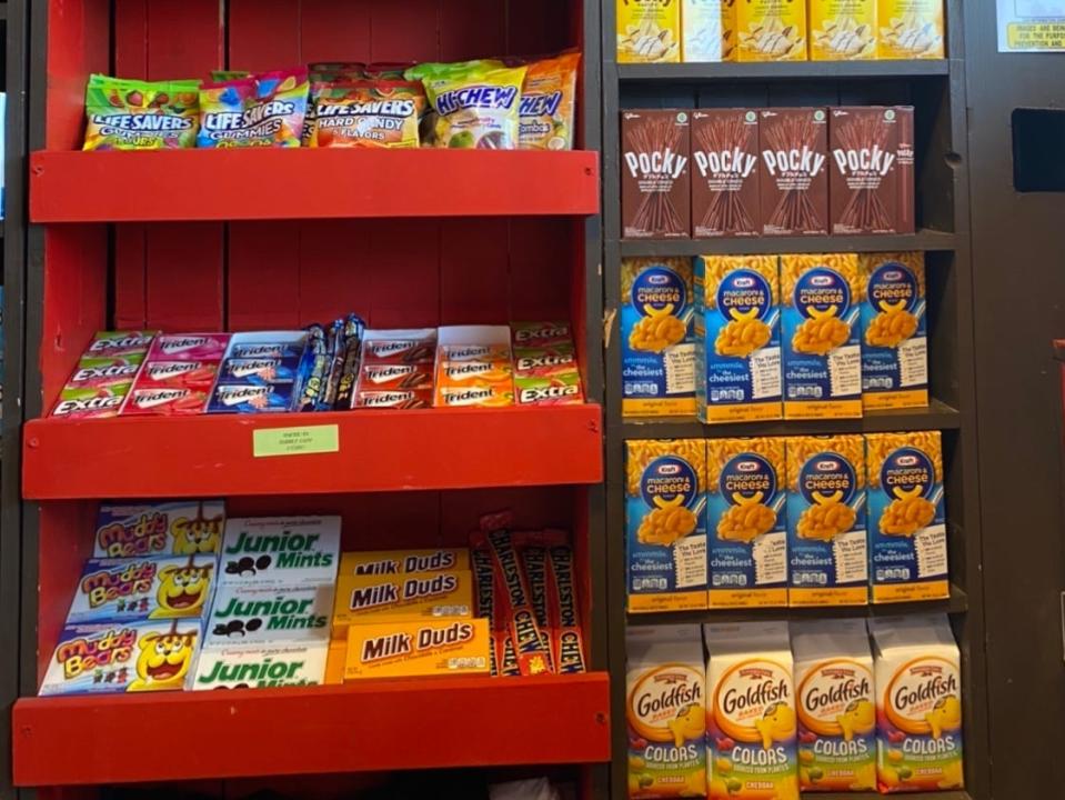 aisle of american food in an american shop in ireland