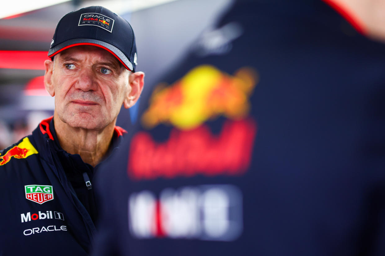 SUZUKA, JAPAN - APRIL 06: Adrian Newey, the Chief Technical Officer of Oracle Red Bull Racing looks on in the garage during qualifying ahead of the F1 Grand Prix of Japan at Suzuka International Racing Course on April 06, 2024 in Suzuka, Japan. (Photo by Mark Thompson/Getty Images)