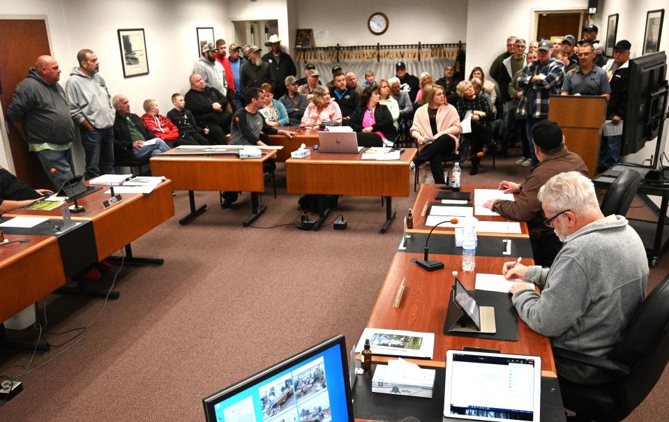 Supporters of a county ORV ordinance packed Tuesday's commission meeting.