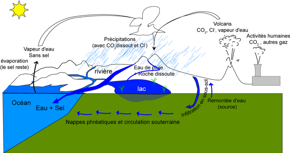 Schéma du cycle de l’eau. Fourni par l'auteur