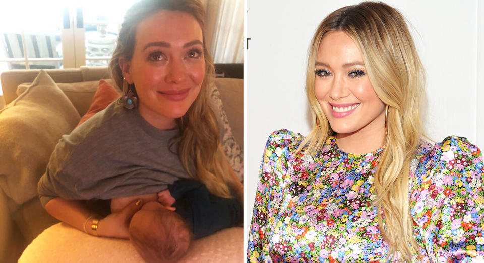 Hilary Duff has opened up about her decision to stop breastfeeding her six-month-old baby [Photo: Getty/Instagram]