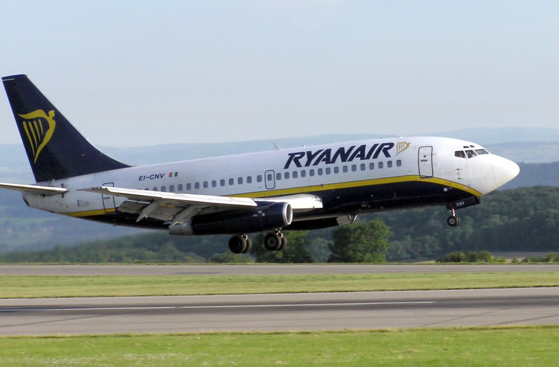 A British passenger died on a Ryanair flight as it prepared to take off (Wikipedia/stock photo)