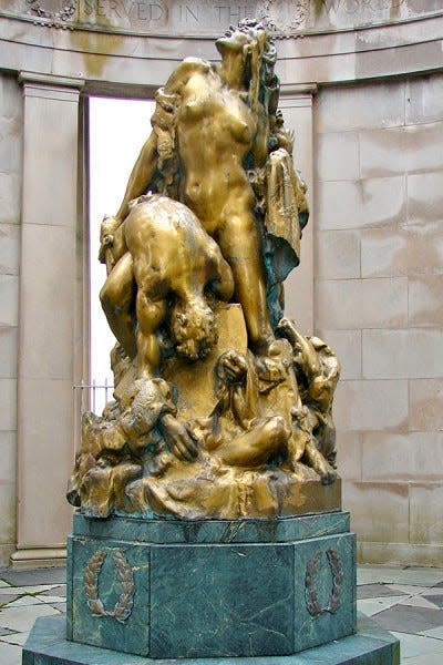 The World War I monument in Atlantic City, also called "Liberty in Distress."