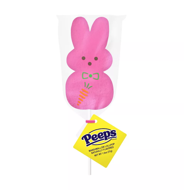 Peeps Pink Marshmallow Easter Bunny Lollipop