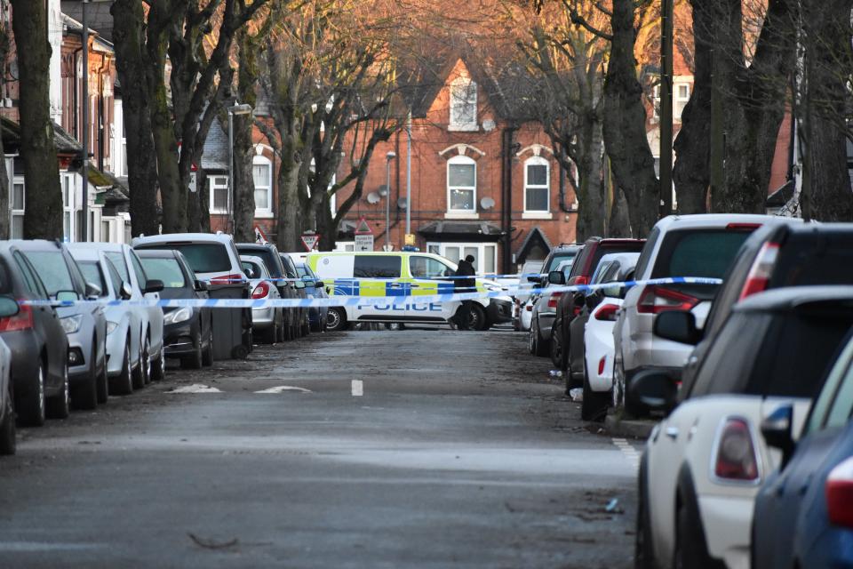 <p>Police at the scene in Linwood Road, Handsworth, where a 15-year-old boy died on Thursday afternoon after being attacked by a group of youths.</p> (PA)