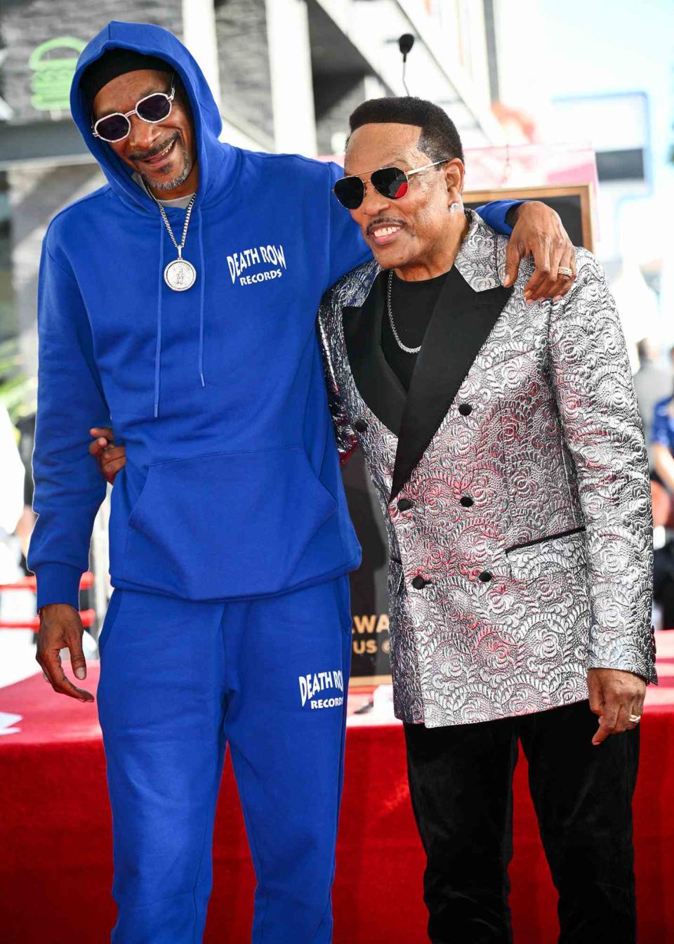 <p>Michael Buckner/Variety via Getty Images</p> Snoop Dogg and Charlie Wilson in Los Angeles on Jan. 29, 2024