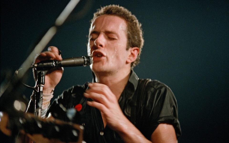 Joe Strummer of The Clash at Hammersmith Palais in 1980: posh, apparently - Redferns