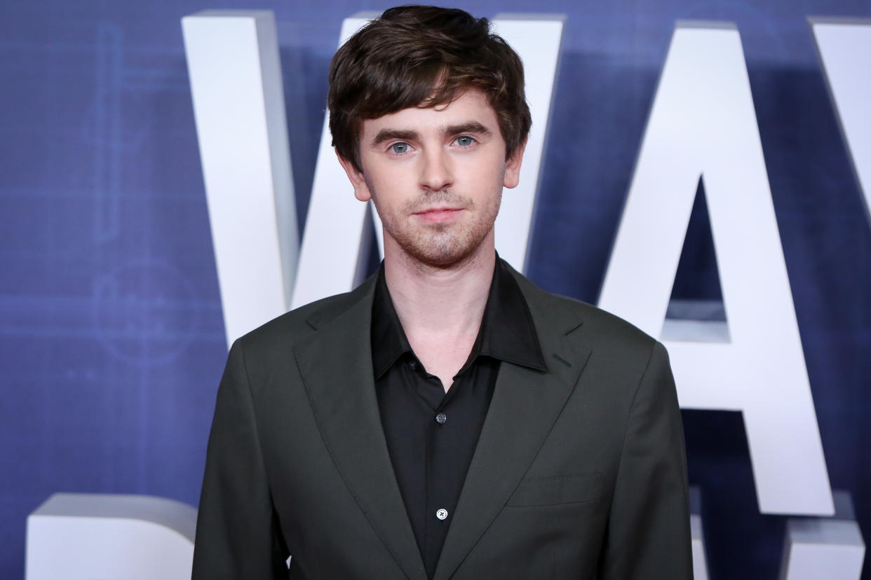 MADRID, SPAIN - NOVEMBER 10: British actor Freddie Highmore attends the 'Way Down' premiere at Capitol cinema on November 10, 2021 in Madrid, Spain. (Photo by Pablo Cuadra/WireImage)