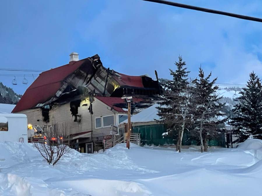 A fire at Nordic Valley Ski Resort destroyed a barn which housed a restaurant, ticketing offices and business offices on Monday, Jan. 15.