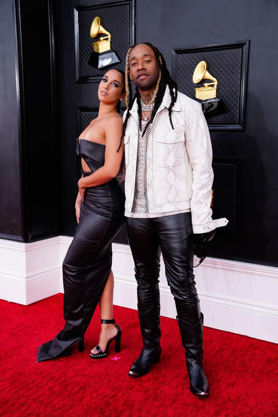 zalia and ty dolla sign at the 2022 grammys