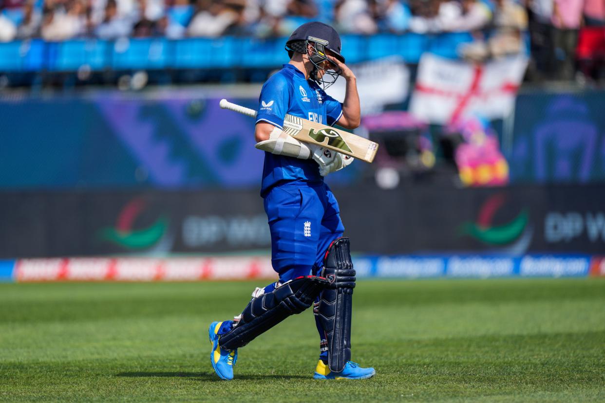 Sam Curran was among the England batter to lose wickets in the collapse in the final overs (AP)