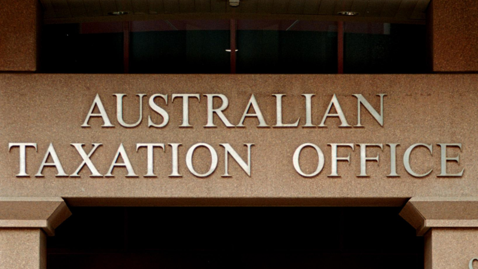 The signage in the front of the Australian Taxation Office (ATO) building in the CBD.