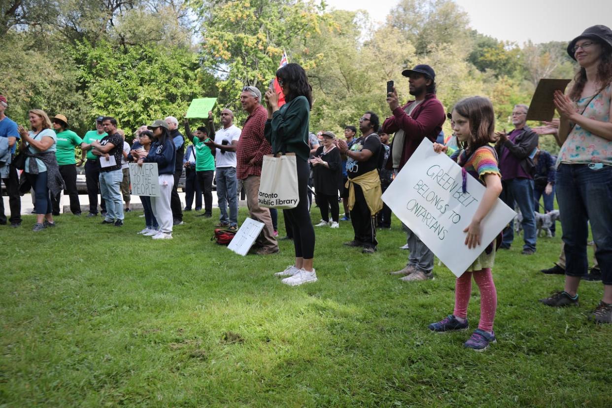 Following weeks of public pressure and the resignation of two ministers, Ford walked back his plan to remove large swaths of land from the protected Greenbelt on Thursday.   (Ken Townsend/CBC - image credit)