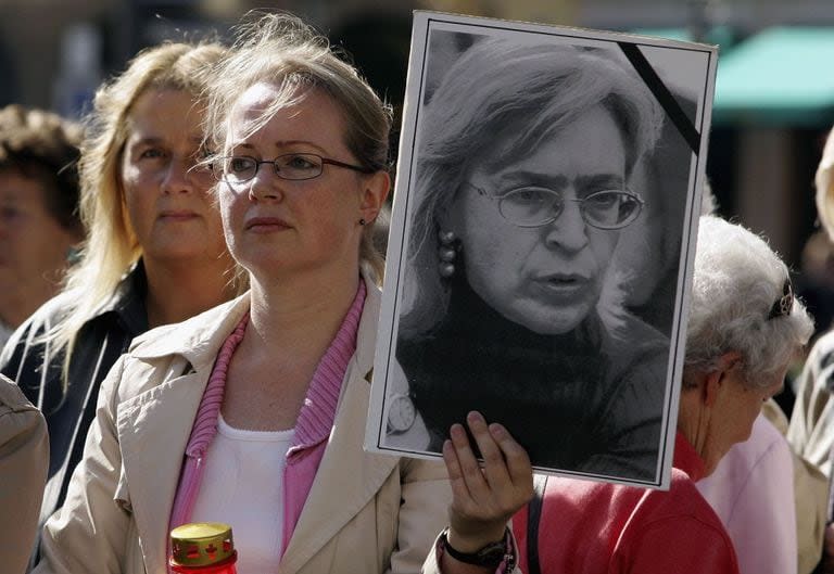 Una protesta para exigir justicia por el asesinato de la periodista Anna Politkovskaya, en 2006