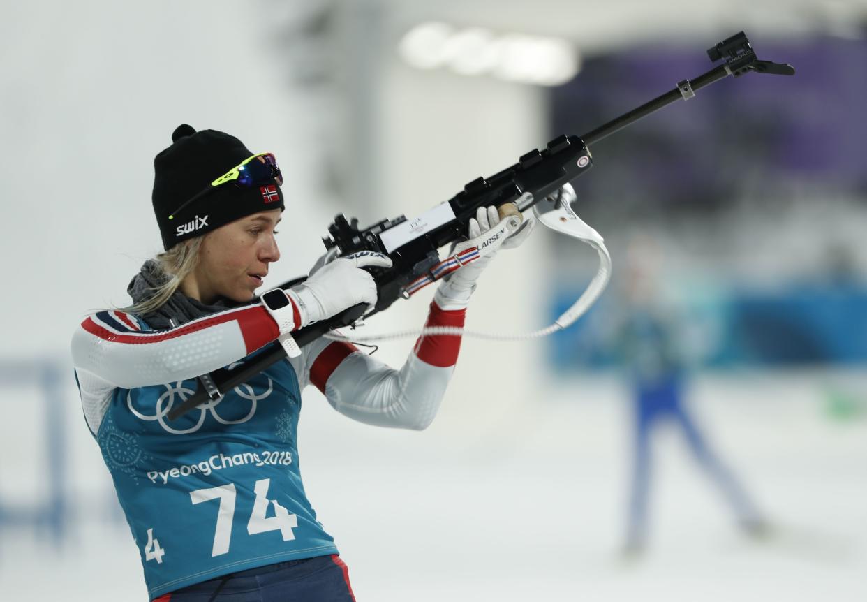 Norway’s Tiril Eckhoff is a world-class athlete and elite shooter. (Reuters)