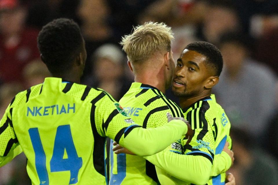 Arsenal beat Brentford in the Carabao Cup earlier this season (REUTERS)