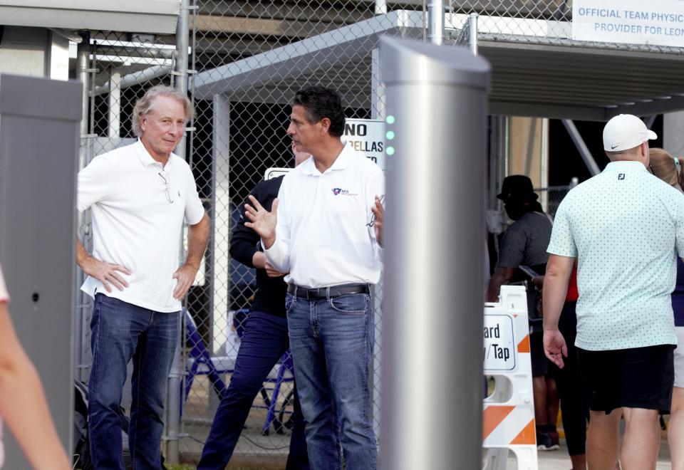 Local entrepreneur and philanthropist Rick Kearney donates new security system to Leon County Schools. The hi-tech metal detector made its debut Friday at Gene Cox Stadium.