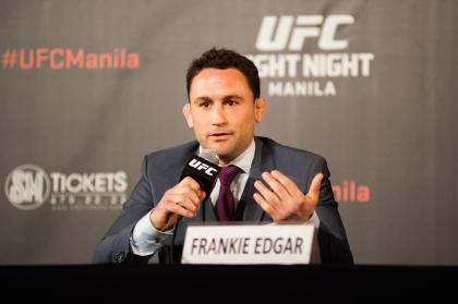 Frankie Edgar will likely fight the winner of Jose Aldo-Conor McGregor. (Photo by Dondi Tawatao/Getty Images)