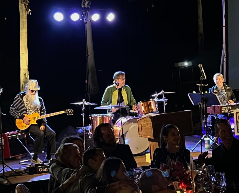 The Gand Band entertains the crowd at Desert Cancer Foundation's (DCF) Corks & Cuisine 2021.