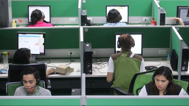 A call center in the Philippines