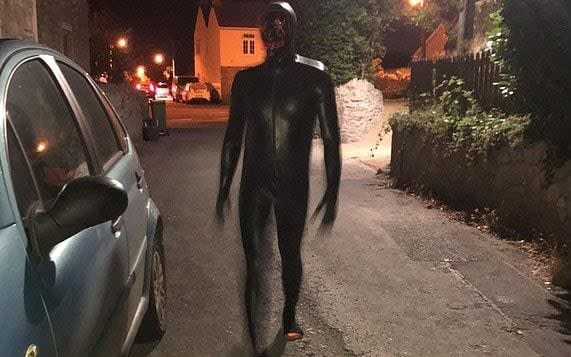 Joshua Hunt is accused of being the 'Somerset gimp' and has been charged with two counts of affray, one count of possession of a bladed object and another count of outraging public decency - AVON AND SOMERSET POLICE