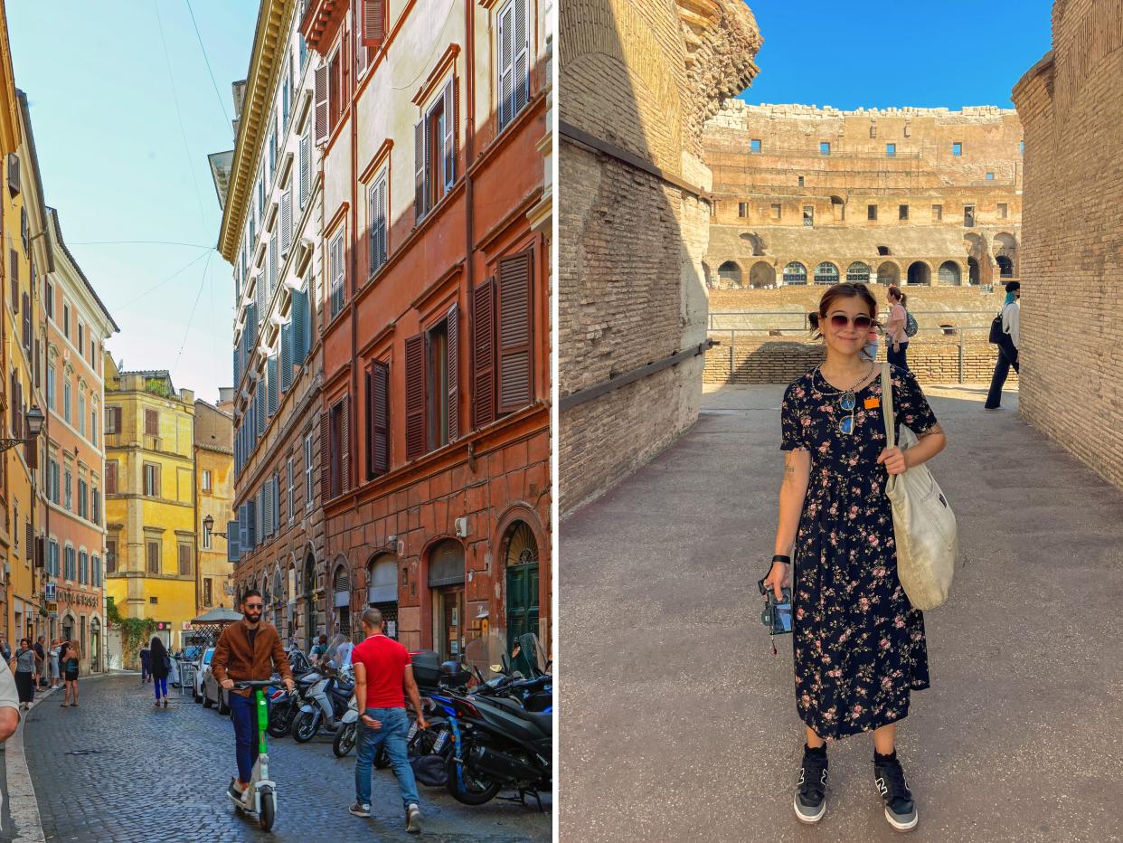 The author visits Rome for the first time