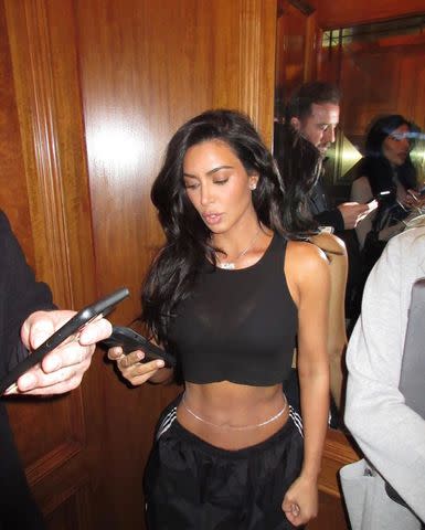 Kim Kardashian's Athleisure Look Included a Sheer Tank Top