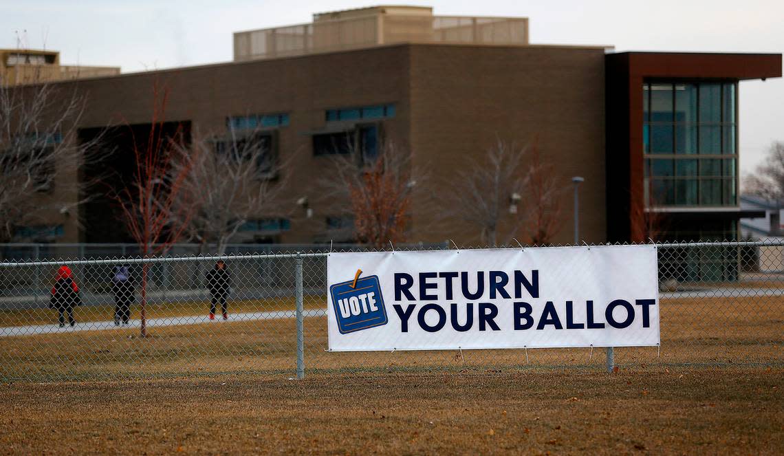 A “Return Your Ballot” banner on Kennewick school campuses allegedly violated campaign laws, claims a new complaint to the state.