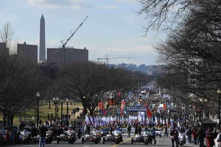 Thousands participate in the anti-abortion March for Life past the U.S. Capitol and Supreme Court in Washington January 22, 2015. REUTERS/Jonathan Ernst