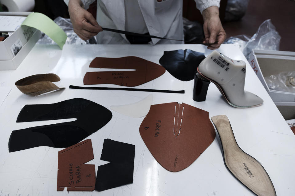 An inside look into the process of how a shoe is made in one of Via Spiga’s Italian factories. (Photo: Neige Benedetti)