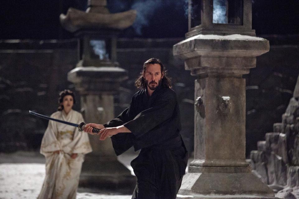 Keanu Reeves wields a sword in "47 Ronin"