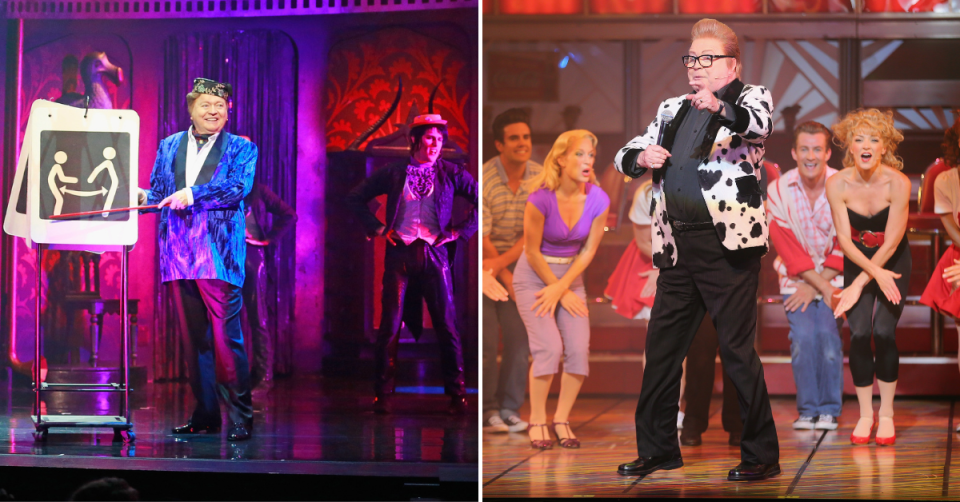Bert Newton on stage in The Rocky Horror Picture Show and in Grease
