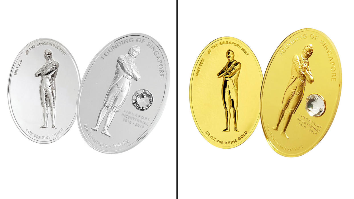 Stamford Raffles medallion series (PHOTO: Singapore Mint)