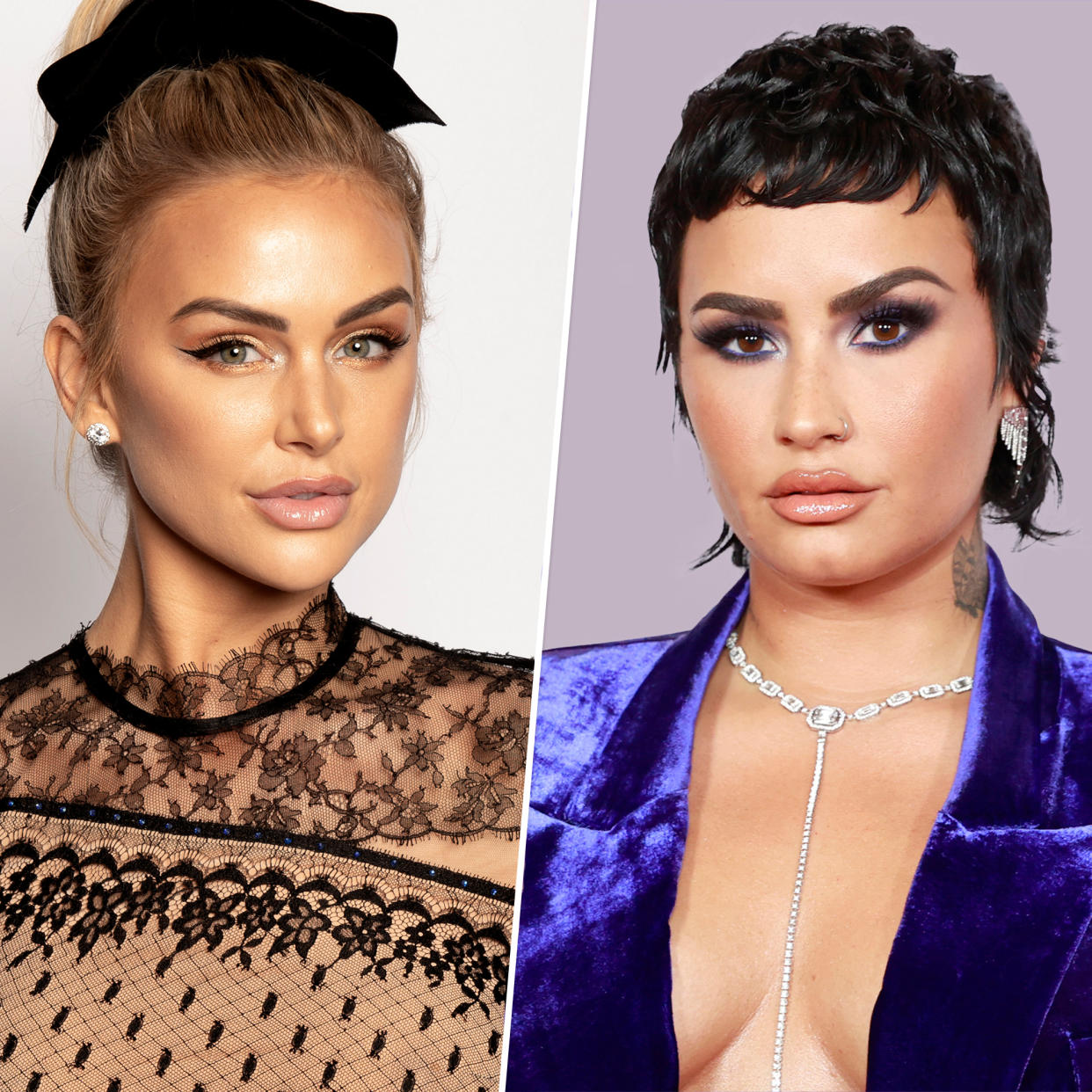 Lala Kent and Demi Lovato (Michael Bezjian / Emma McIntyre / Getty Images)