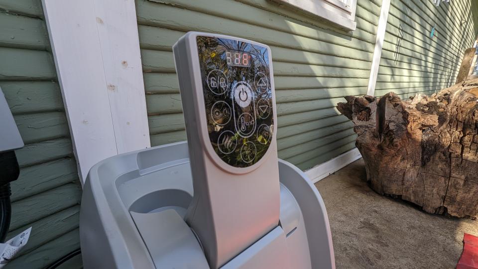 Digital control panel for the hot tub