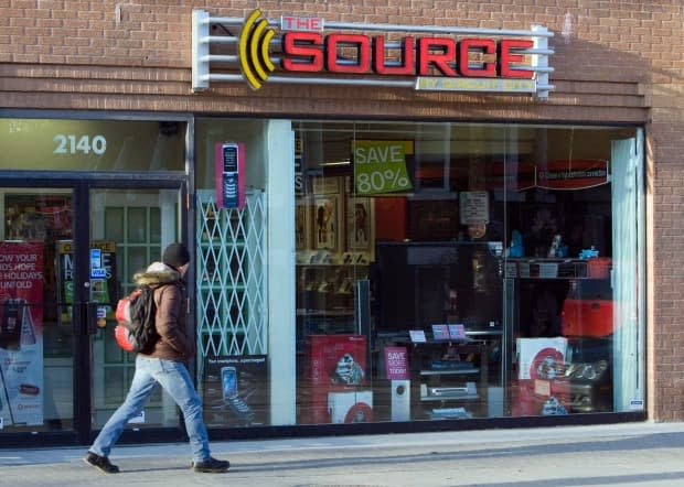 A location of The Source in Toronto is seen in March 2009. Employees of the Bell-owned chain say they face pressure to reach unrealistic sales targets.