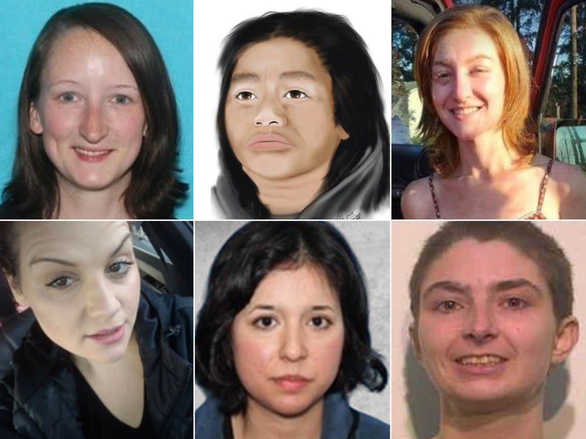 The remains of six women have been found over the last four months in the Portland area  (Portland Police Department, Clark County Sheriff’s Office,Polk County Sheriff’s Office, Multnomah County Medical Examiner’s Office, Multnomah County Sherriff’s Office, Clackamas County Sheriff’s Office)
