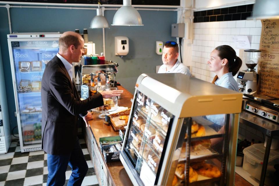 Prince William buys a pasty (Ben Birchall/PA Wire)