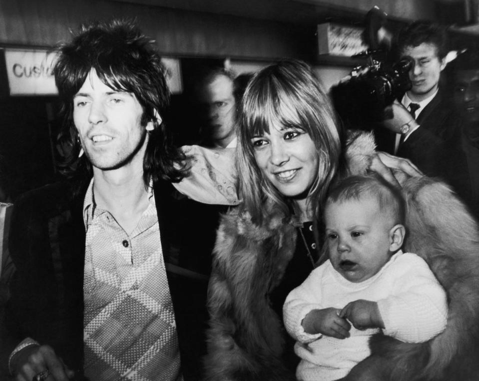 Keith Richards and Anita Pallenberg with their son Marlon Richards in 1969 (Getty Images)