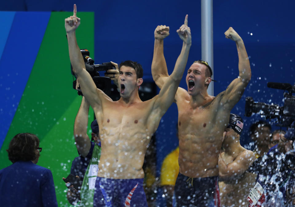 <p>His abs, definitely have abs... And they have FRIENDS. (Oh, hey, hi, hello, Caeleb Dressel Abs.)</p>
