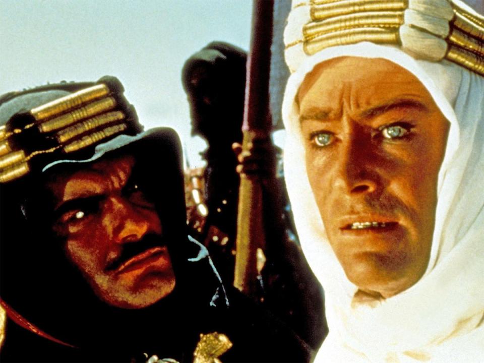 Lawrence of Arabia (1962): David Lean’s First World War epic about TE Lawrence remains a filmmaking milestone, the movie that Steven Spielberg rewatches before starting each new film. Its genius is to combine huge scale battles – notably the attack on Aqaba – with psychological insight into the toll that the war took on Lawrence’s mind. The white-led casting of Arab characters is appalling to modern eyes, but with its daring, dazzling filmmaking it remains one to watch despite that. HO (Rex)