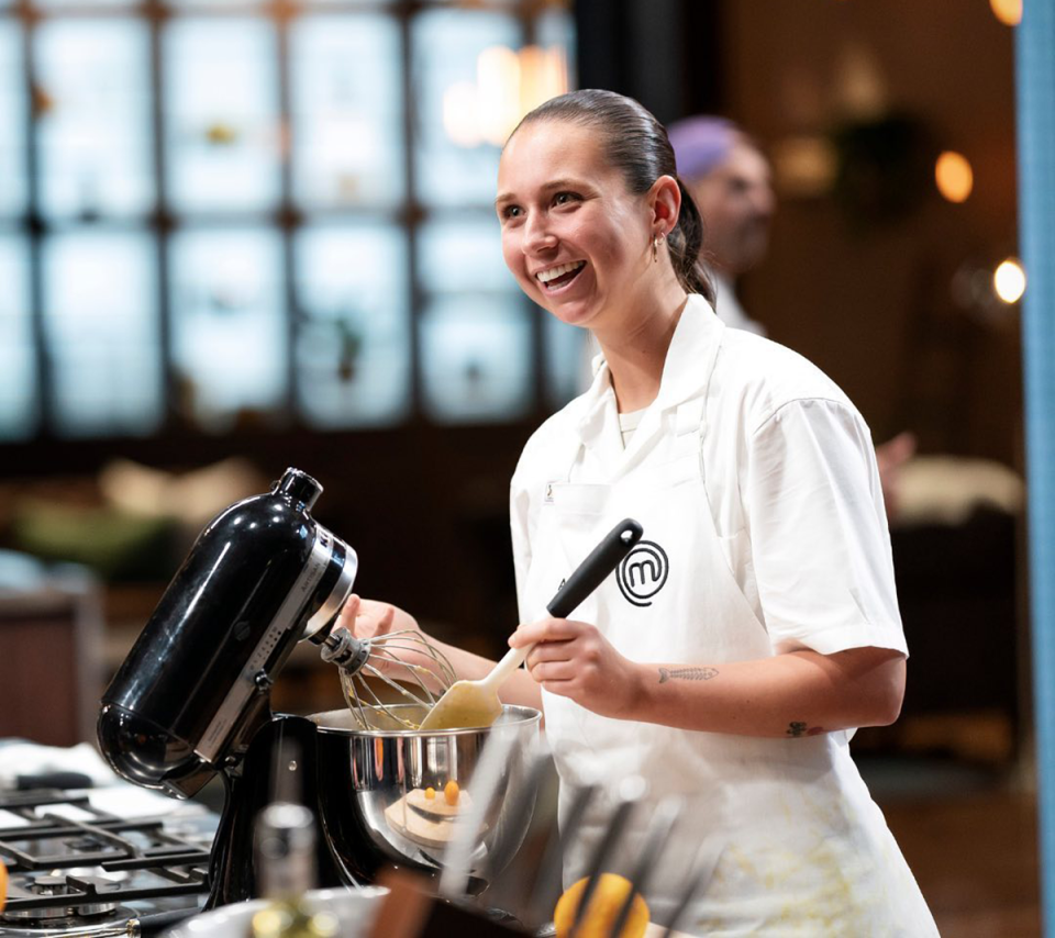 MasterChef’s Amy Tanner cooking.