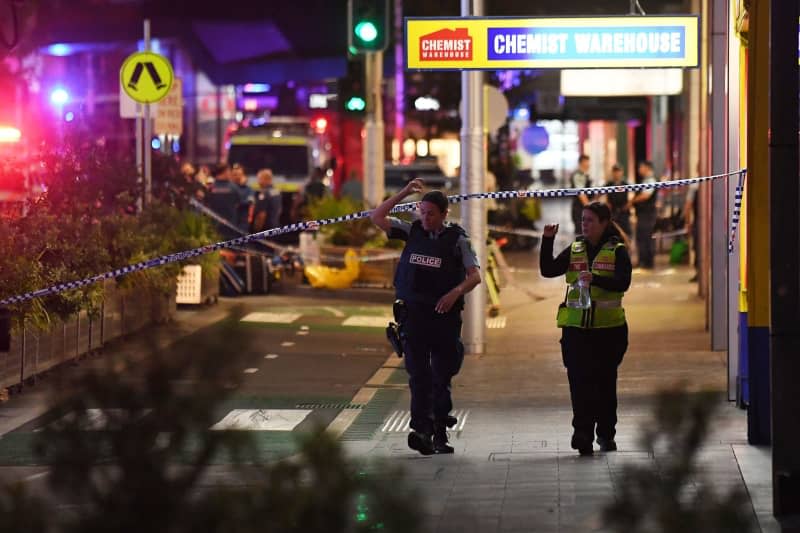 Emergency services are seen at Bondi Junction after multiple people were stabbed inside the Westfield Bondi Junction shopping centre in Sydney. A shopping centre is in lockdown in Sydney's eastern suburbs after multiple people were stabbed and a man was shot by police. Steven Saphore/AAP/dpa