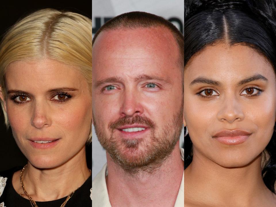 Kate Mara, Aaron Paul and Zazie Beetz are among the new ‘Black Mirror’ castmembers for season six (Getty)