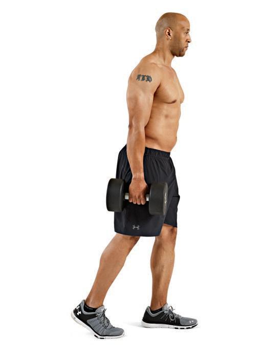 Standing, Weights, Exercise equipment, Shoulder, Arm, Human leg, Muscle, Joint, Kettlebell, Knee, 