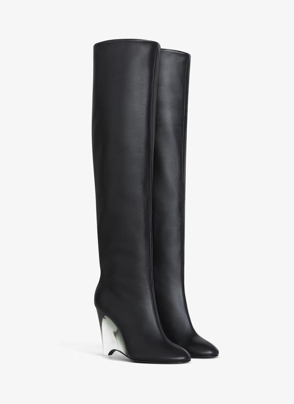 Alaïa wedge boots in calfskin.