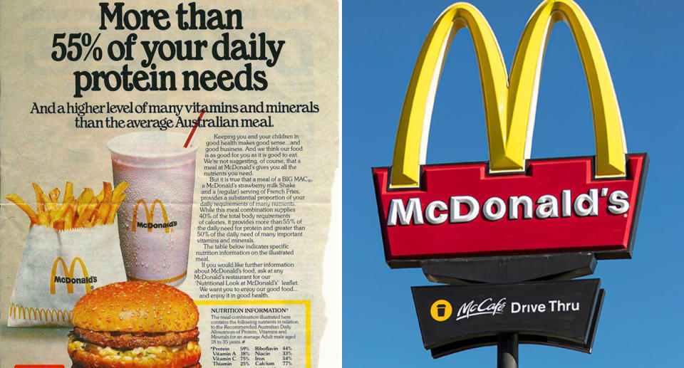 McDonald's newspaper ad from 1980s