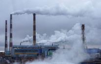 FILE PHOTO: A view shows Nadezhda Metallurgical Plant of Nornickel company in Norilsk